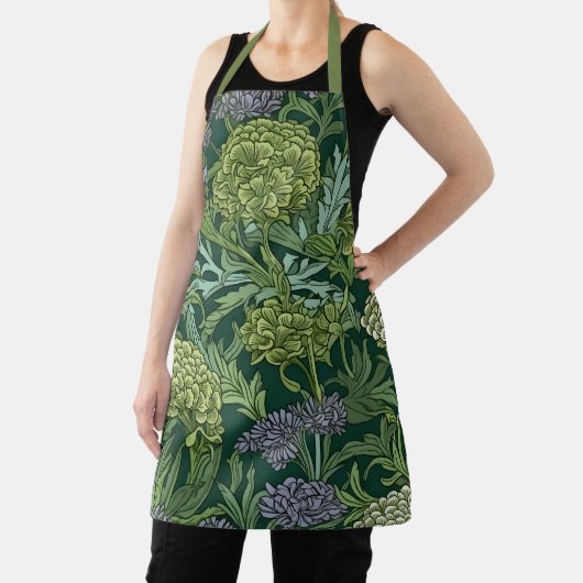 Naadloos William Morris stijl bloempatroon Schort (Insitu)