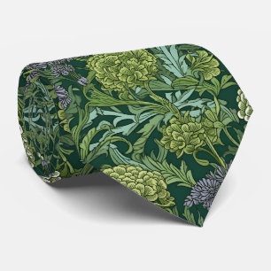 Naadloos William Morris stijl bloempatroon Stropdas