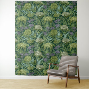 Naadloos William Morris-stijl bloempatroon Wandkleed