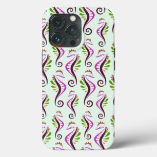 Naadloos Zeepaardjes Patroon iPhone 13 Pro Hoesje