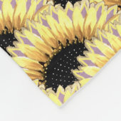 Naadloos zonnebloempatroon fleece deken (Hoek)