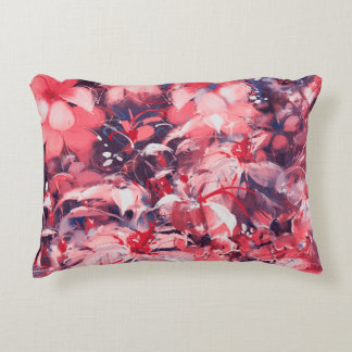 naadloze abstracte bloemen, olieverschilderende st accent kussen