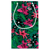 Naadloze abstracte cartoon schattige bloemen bloem klein cadeauzakje (Achterkant)