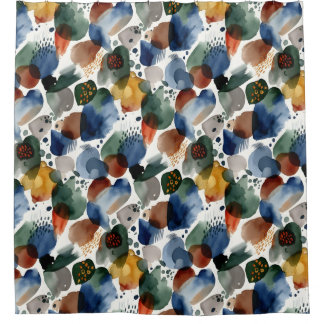 naadloze abstracte cirkels douchegordijn