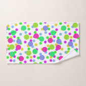 Naadloze abstracte cirkels met leuke confetti stip bad handdoek (Handdoek)