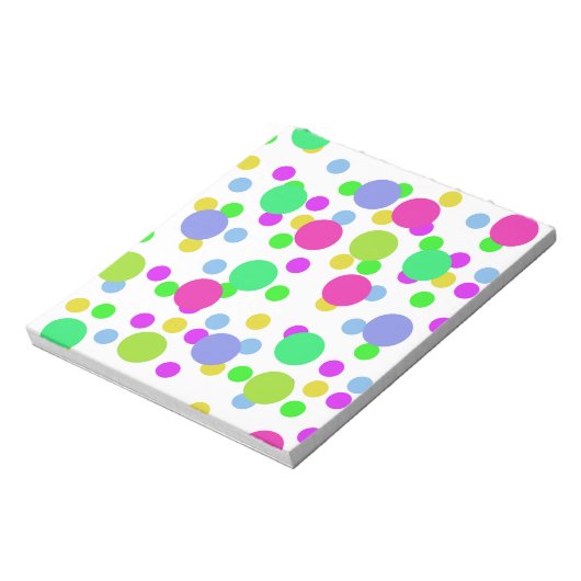 Naadloze abstracte cirkels met leuke confetti stip notitieblok (Gedraaid)