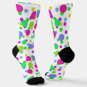Naadloze abstracte cirkels met leuke confetti stip sokken