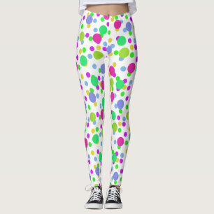 Naadloze abstracte cirkels rond stippen confetti b leggings