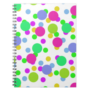 Naadloze abstracte cirkels rond stippen confetti b notitieboek