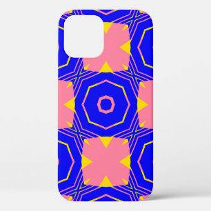 Naadloze abstracte geometrische florale patronabst iPhone 12 hoesje