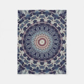 Naadloze abstracte geometrische ronde cirkel manda fleece deken (Voorkant)