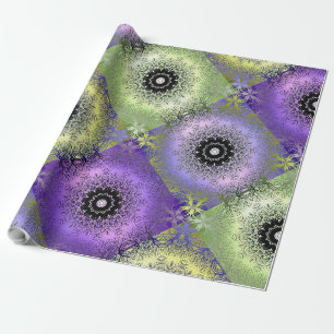 Naadloze abstracte gradiënt groene paarse violette cadeaupapier