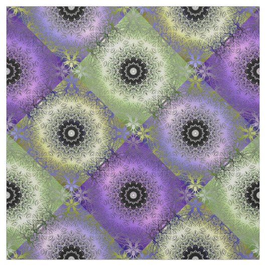 Naadloze abstracte gradiënt groene paarse violette stof (Swatch)