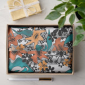 Naadloze abstracte, heldere cartoon schattige bloe tissuepapier (Geschenk)