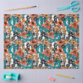 Naadloze abstracte, heldere cartoon schattige bloe tissuepapier (Craft)