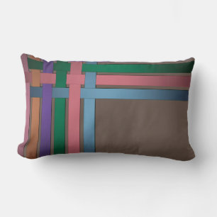 Naadloze abstracte lijnen gestreepte zijde satijnl kussen