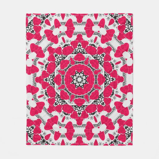 Naadloze abstracte mandala harst heldere orna fleece deken (Voorkant)