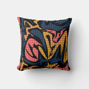 Naadloze abstracte memphis school modern patroon b kussen