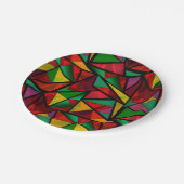 Naadloze abstracte moderne geometrische vormen tri papieren bordje (Gekanteld)