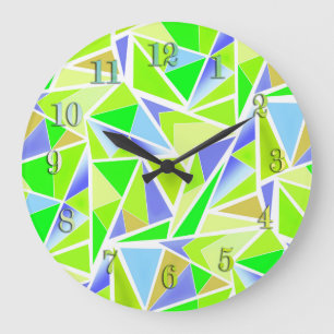 Naadloze abstracte moderne geometrische vormgeving grote klok