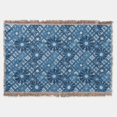 Naadloze abstracte moderne gevarieerde florale bl deken (Voorkant)