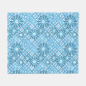 Naadloze abstracte moderne gevarieerde florale bl fleece deken (Voorkant (Horizontaal))