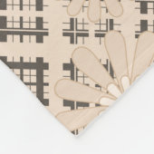 Naadloze abstracte moderne geveesdroogde florale f fleece deken (Hoek)
