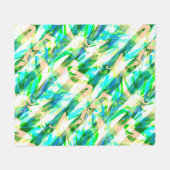 Naadloze abstracte, moderne penseelstreek, multico fleece deken (Voorkant (Horizontaal))