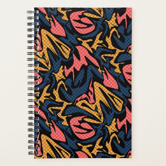 Naadloze abstracte, moderne penseelstreek, multico planner (Voorkant)