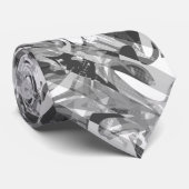 Naadloze abstracte, moderne penseelstreek, multico stropdas (Opgerold)