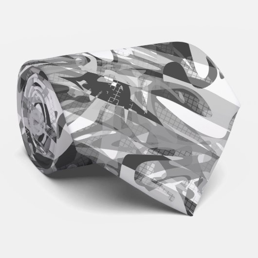 Naadloze abstracte, moderne penseelstreek, multico stropdas (Opgerold)