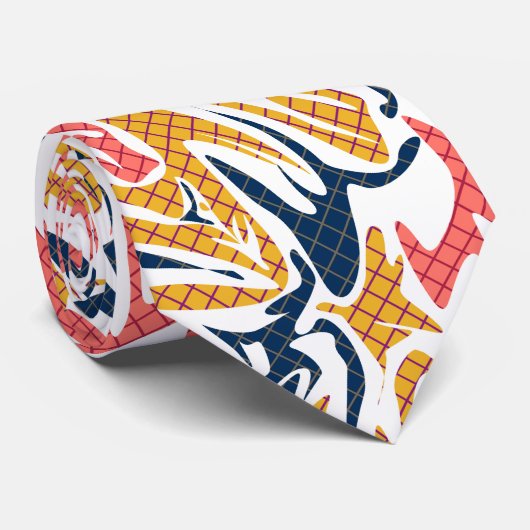 Naadloze abstracte, moderne penseelstreek, multico stropdas (Opgerold)