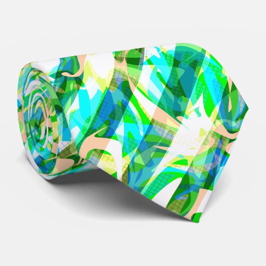 Naadloze abstracte, moderne penseelstreek, multico stropdas (Opgerold)