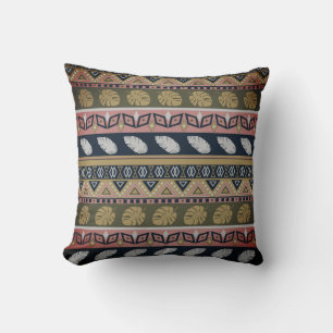 Naadloze abstracte ornamentale afrikaanse ethno tr kussen