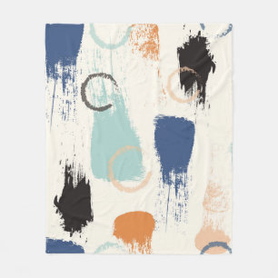 Naadloze abstracte pastelpenseelstreken, patroon b fleece deken