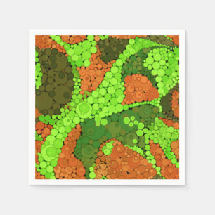 Naadloze abstracte pointillisme stippen cirkels gr servet