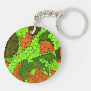 Naadloze abstracte pointillisme stippen cirkels gr sleutelhanger