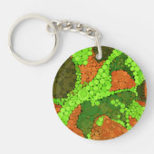 Naadloze abstracte pointillisme stippen cirkels gr sleutelhanger (Voorkant)