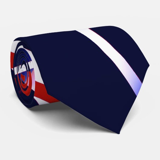 Naadloze Abstracte rode en witte strepen op een bl Stropdas (Opgerold)