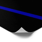 Naadloze Abstracte Royal Blue en White Lines Poster (Hoek)