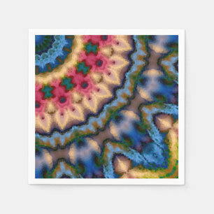 Naadloze abstracte sierbruine rode zeebodem servet