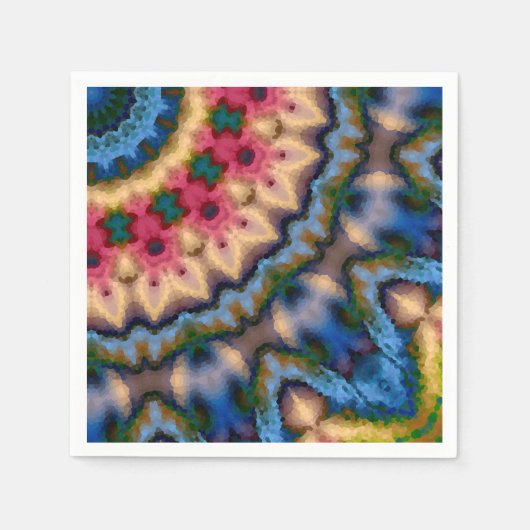 Naadloze abstracte sierbruine rode zeebodem servet (Voorkant)