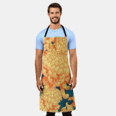 Naadloze achtergrond met gele bloemen Japans c Schort (Gedragen)