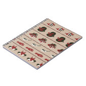 Naadloze achtergrond met marien leven - krab en di notitieboek (Linkerzijde)