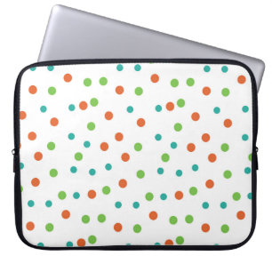 Naadloze achtergrond met poka puntpatroon. Polka Laptop Sleeve