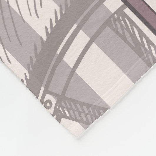 naadloze achtergrond met retro-auto fleece deken (Hoek)