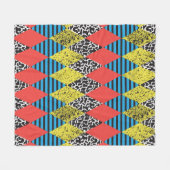 Naadloze achtergrond met roestbus fleece deken (Voorkant (Horizontaal))