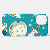 Naadloze achtergrond met schattige doedelastronaut Case-Mate iPhone case (Achterkant (horizontaal))