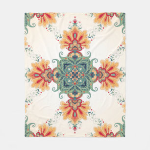 naadloze achtergrond. Mooie flororie Fleece Deken