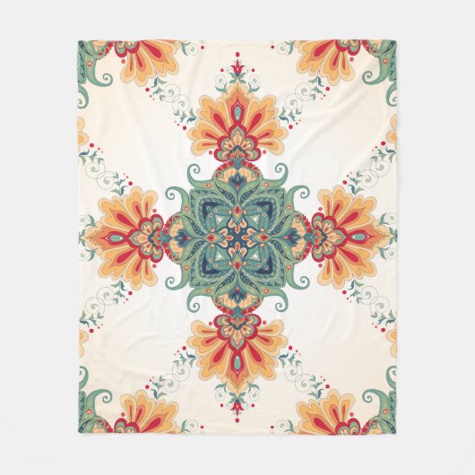 naadloze achtergrond. Mooie flororie Fleece Deken (Voorkant)